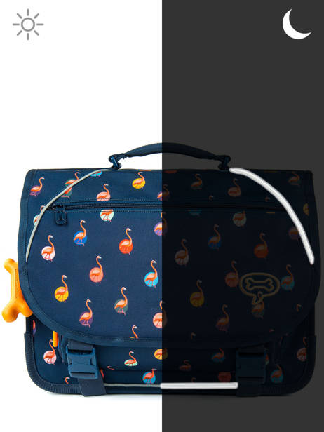 Boekentas 2 Compartimenten Lily Girls Stones and bones Blauw girls G ander zicht 6