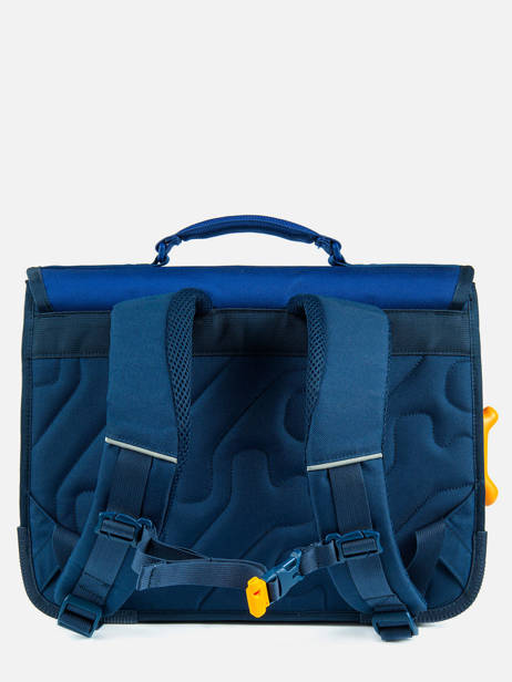 Boekentas 2 Compartimenten Lily Boys Stones and bones Blauw boys B ander zicht 4