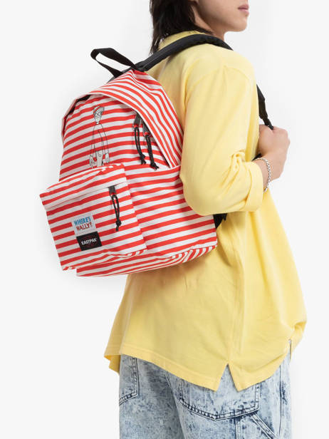 Rugzak 1 Compartiment Eastpak Rood where is wally K620WAL ander zicht 1